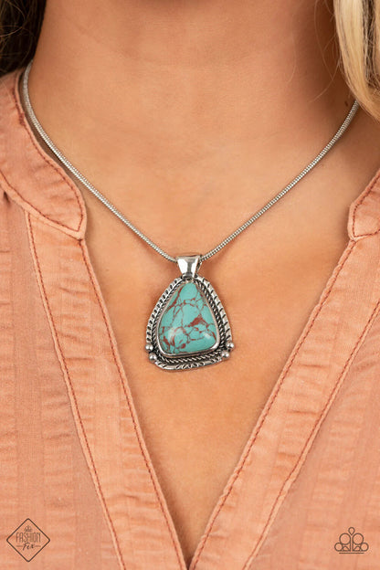 Paparazzi-Jewelry, Artisan Adventure Blue Fashion-Fix-Necklace-Set