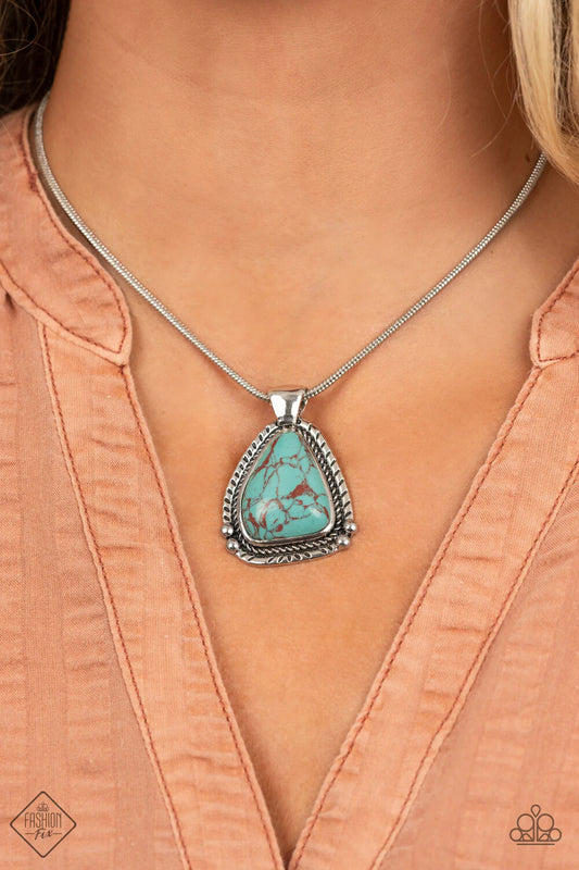 Paparazzi-Jewelry, Artisan Adventure Blue Fashion-Fix-Necklace-Set