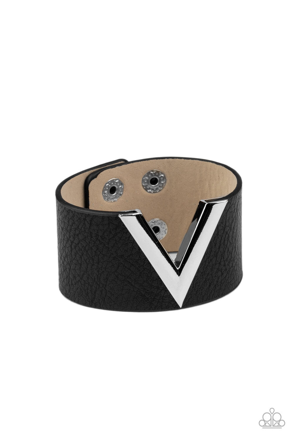 Leather Urban - Silver, White, Black, Red Paparazzi-Jewelry, Bracelets.