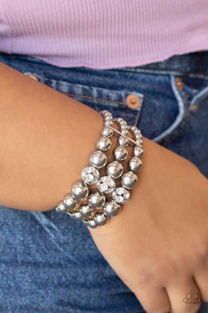 Icing On The Top Gold, Silver-Paparazzi-Jewelry Bracelets.