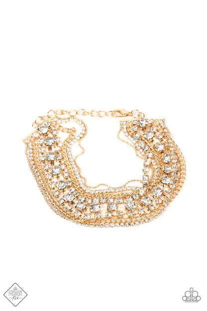 Paparazzi -Jewelry, Magnificent Musings Gold Fashion-Fix-Set.