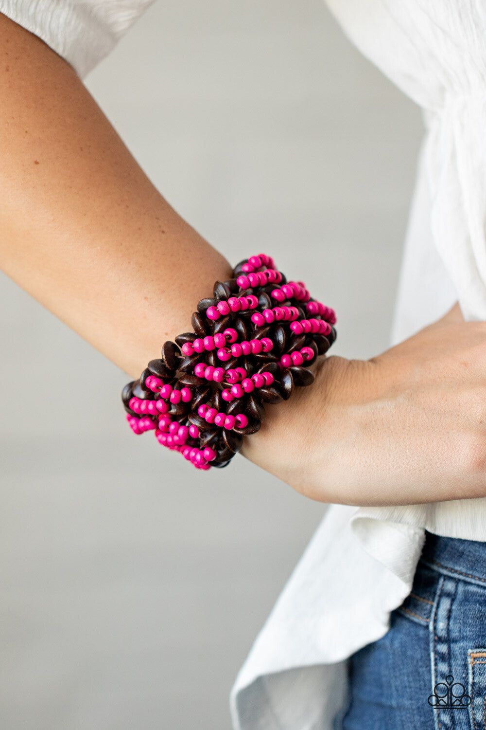 Paparazzi-Jewelry, Cozy in Cozumel - Multi, Pink Wood-Bracelets
