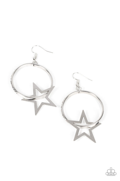 Standalone Sparkle - Copper, White Paparazzi-Jewelry - Earrings