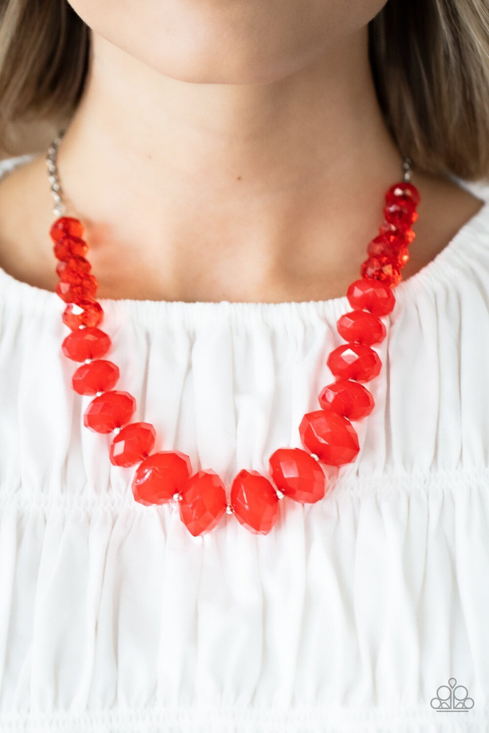 Happy-GLOW-Lucky, Red Paparazzi-Jewelry Necklace-Set.