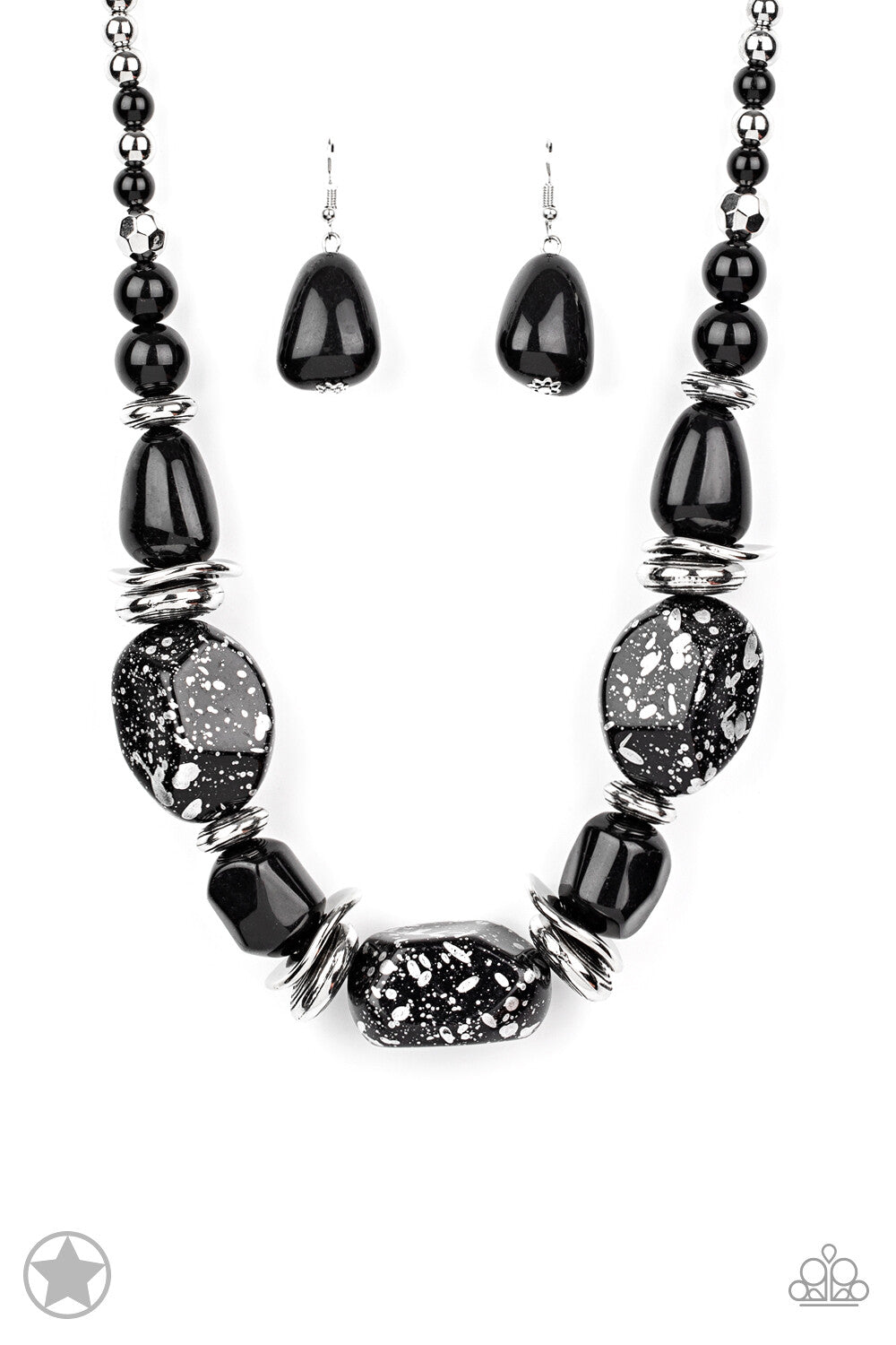 In Good Glazes Jewelry orange, Blue, Black Paparazzi-Jewelry Necklaces.