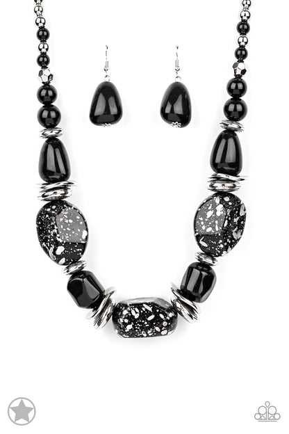 In Good Glazes Jewelry orange, Blue, Black Paparazzi-Jewelry Necklaces.