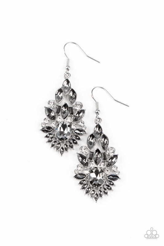 Paparazzi-Jewelry, Ice Castle Couture - Silver, Green - Earrings