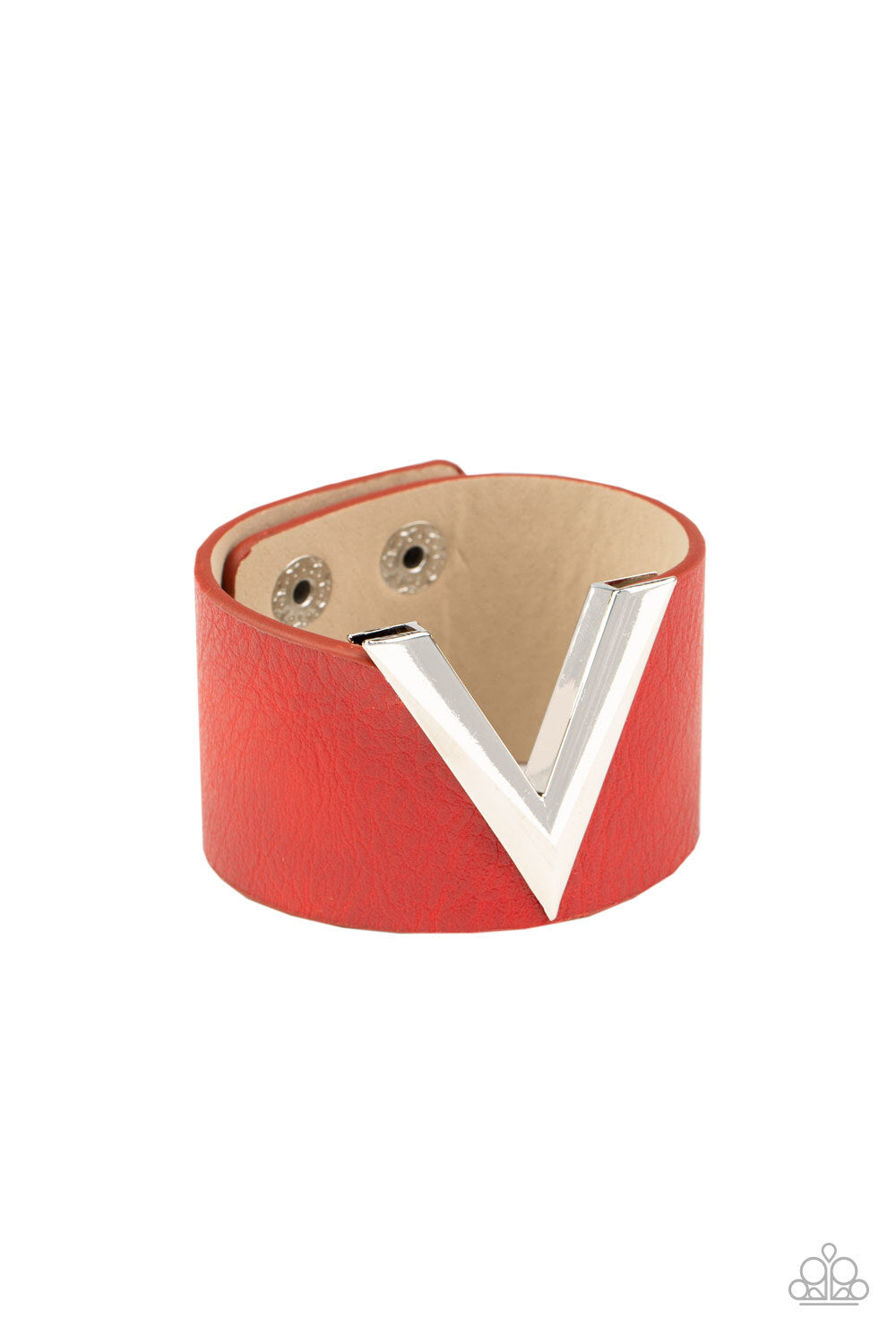 Leather Urban - Silver, White, Black, Red Paparazzi-Jewelry, Bracelets.