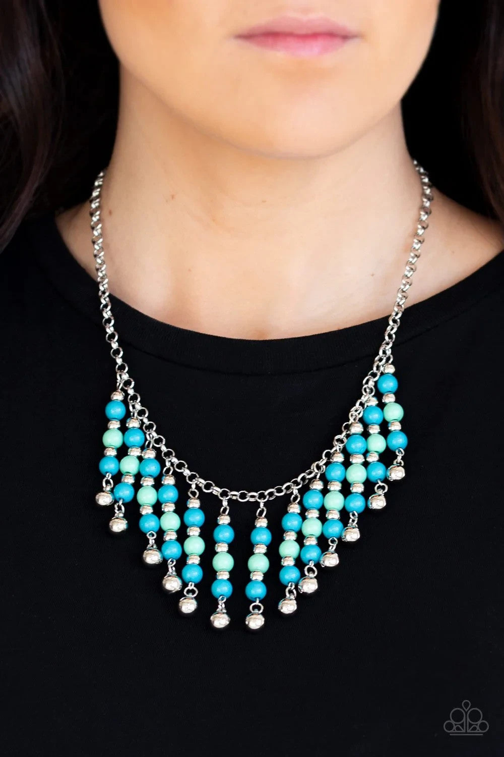 Your Sundaes Best - Blue Paparazzi-Jewelry-Necklaces.