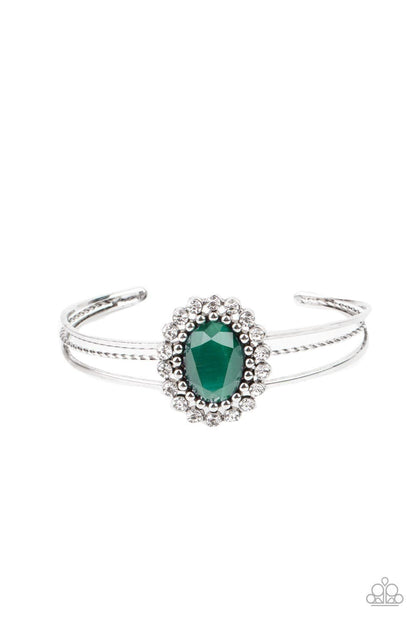 Prismatic Flower Patch Green, Bracelet - Paparazzi-Jewelry Bracelets.