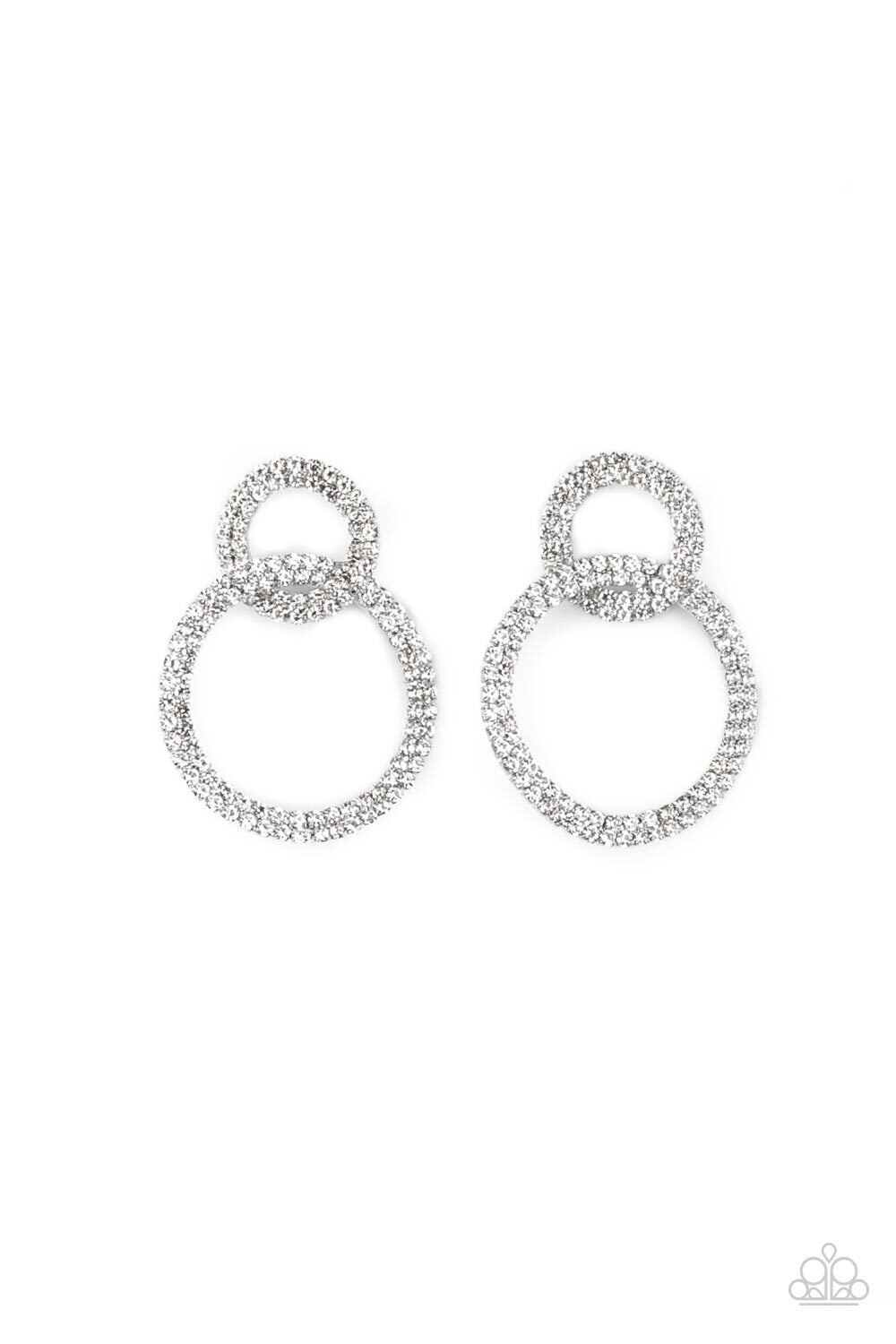 Intensely Icy, White Paparazzi-Jewelry- Earrings