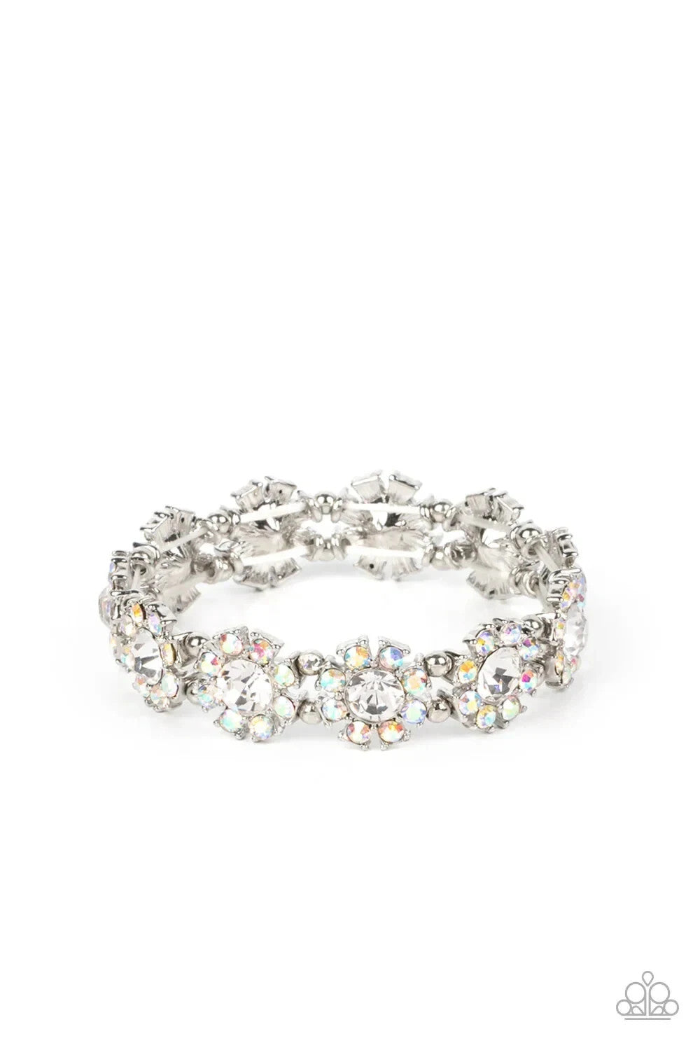 Premium Perennial Multi, White Rhinestones -Paparazzi-Jewelry Bracelets.