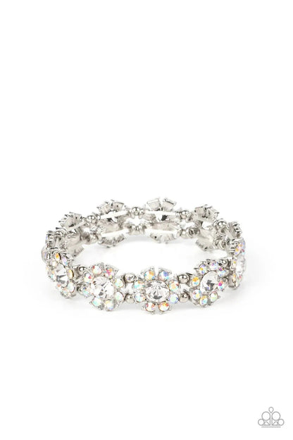 Premium Perennial Multi, White Rhinestones -Paparazzi-Jewelry Bracelets.