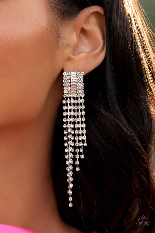 A-Lister Affirmations, Multi, Gold Paparazzi-Jewelry- Earrings.