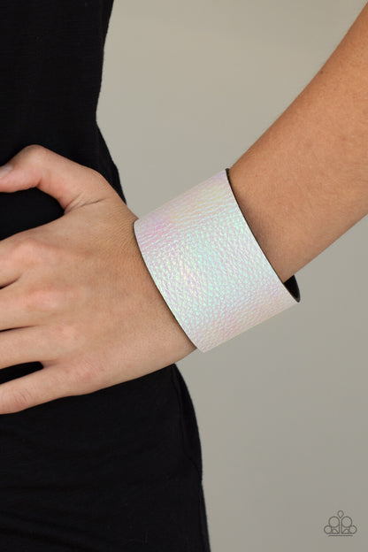 Leather Urban - Silver, White, Black, Red Paparazzi-Jewelry, Bracelets.
