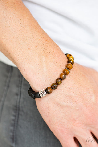 Paparazzi-Jewelry, Take It Easy - Urban, Brown Bracelet For Men