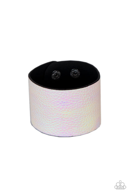Leather Urban - Silver, White, Black, Red Paparazzi-Jewelry, Bracelets.