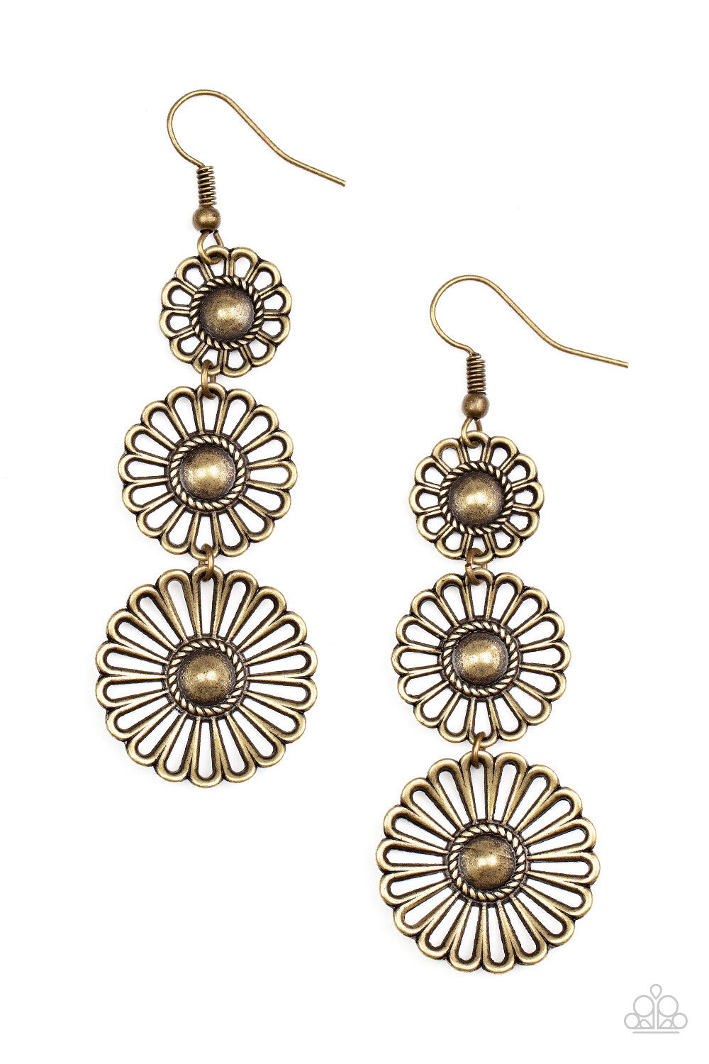 Paparazzi-Jewelry, Gazebo Garden - Brass - Earrings