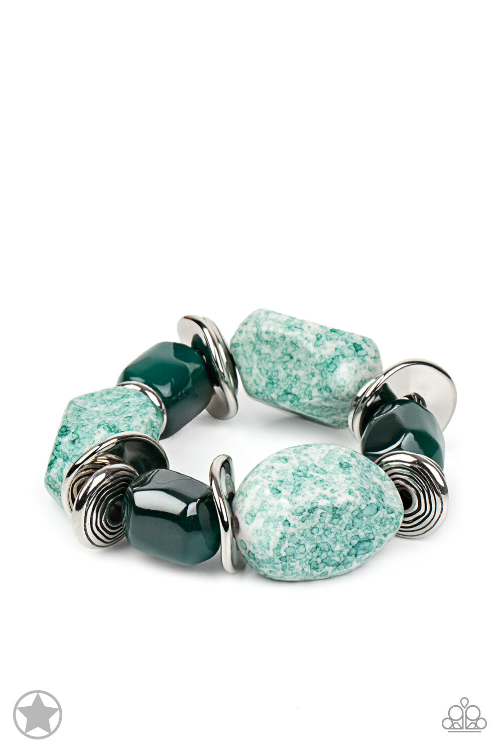 Paparazzi-Jewelry, Glaze of Glory - Peach - Orange, Blue, Black Bracelets