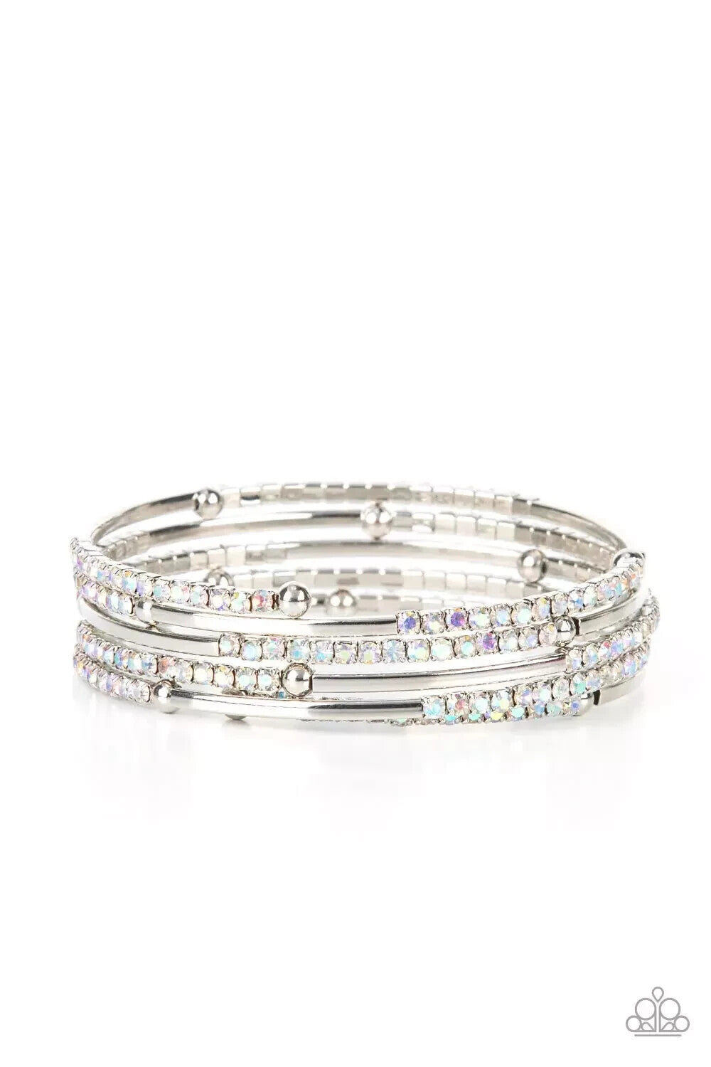 Paparazzi-Jewelry, Marina Masterpiece - White, Silver-Bracelets
