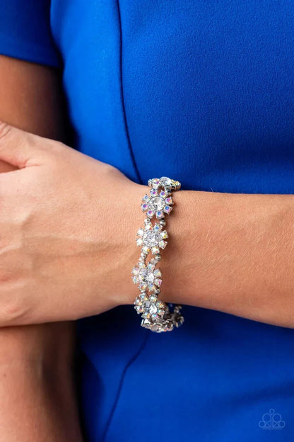 Premium Perennial Multi, White Rhinestones -Paparazzi-Jewelry Bracelets.