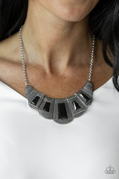 Lion Den, Green, Red, Black-Paparazzi-Jewelry Necklaces.