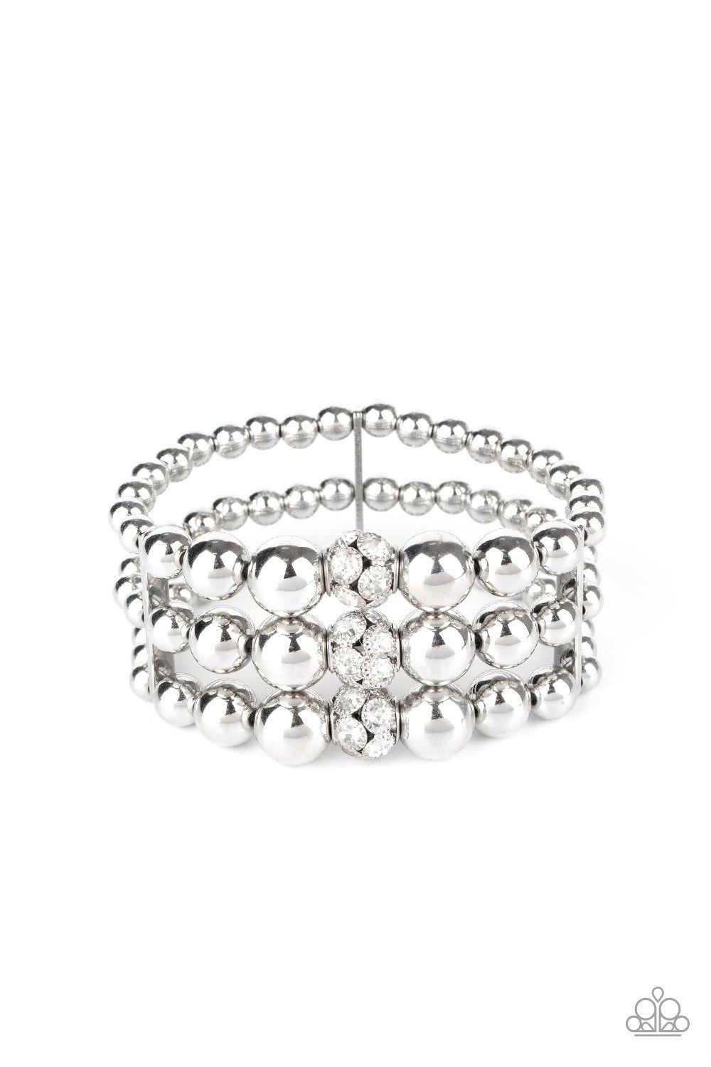 Icing On The Top Gold, Silver-Paparazzi-Jewelry Bracelets.