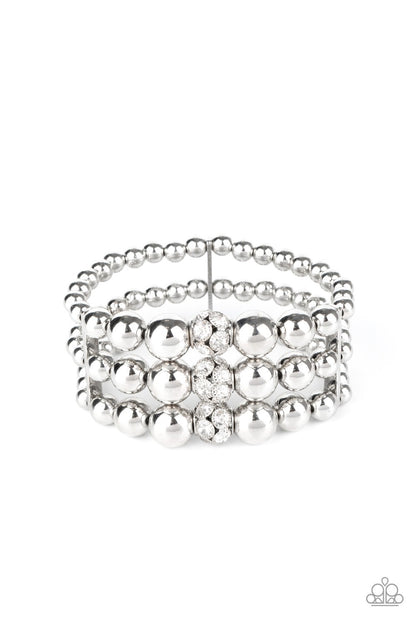 Icing On The Top Gold, Silver-Paparazzi-Jewelry Bracelets.