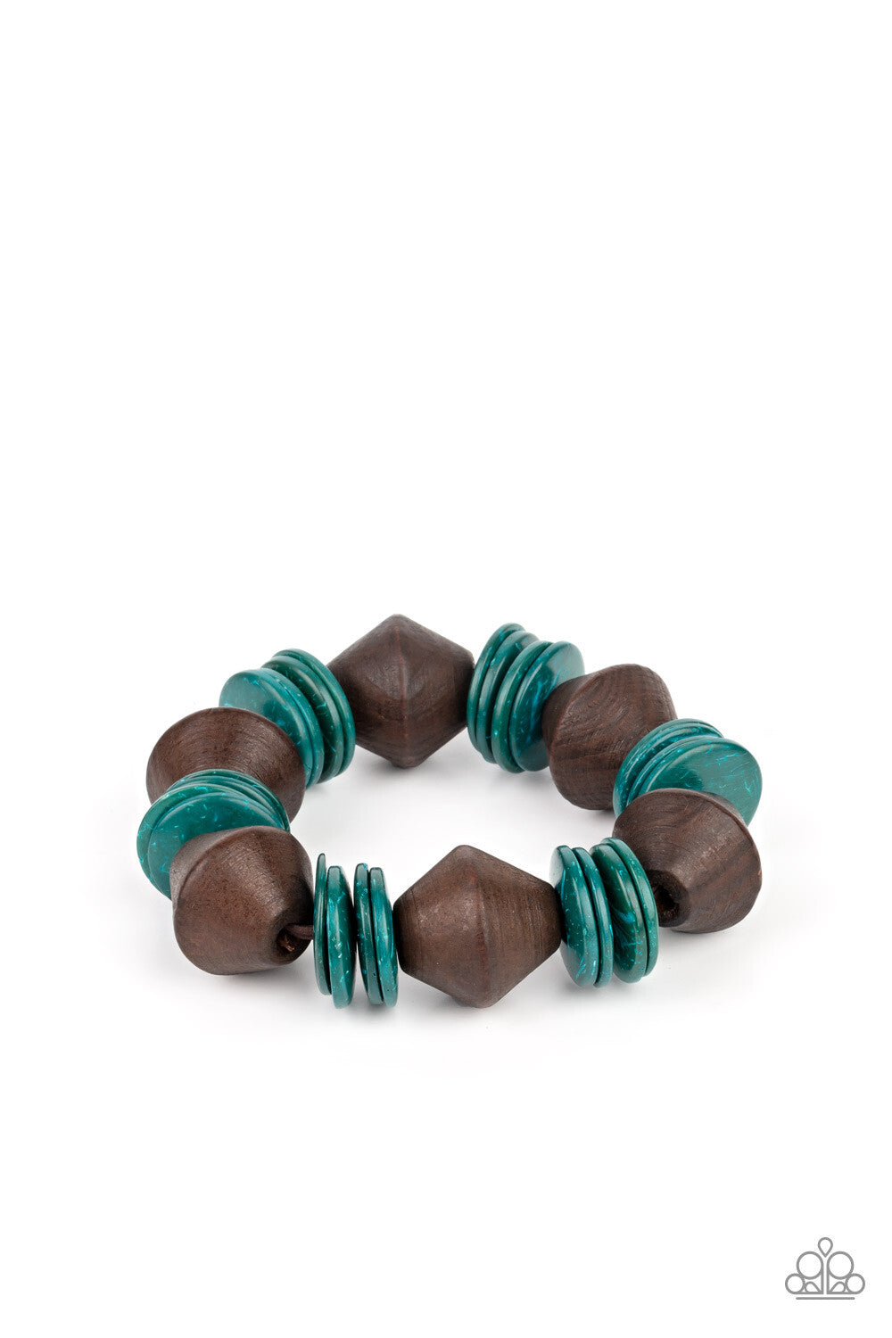 Bermuda Boardwalk Multi, Blue, Purple Wood-Paparazzi-Jewelry Bracelets.