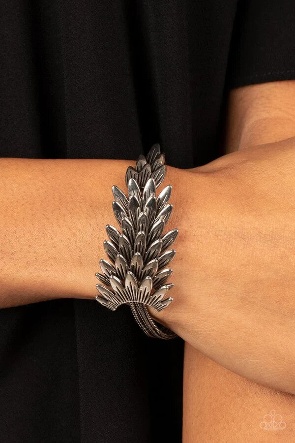 Paparazzi-Jewelry, Marina Masterpiece - White, Silver-Bracelets