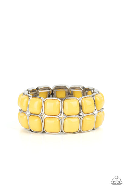 Paparazzi-Jewelry, Double The DIVA-ttitude - Purple, Yellow-Bracelets