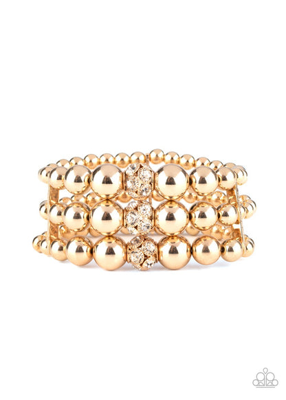 Icing On The Top Gold, Silver-Paparazzi-Jewelry Bracelets.