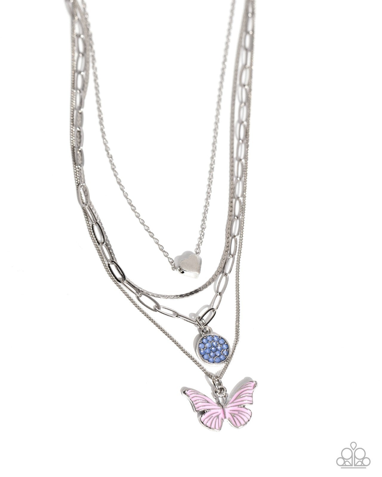 Whimsical Wardrobe, Pink-Butterfly-Paparazzi-Jewelry Necklaces.
