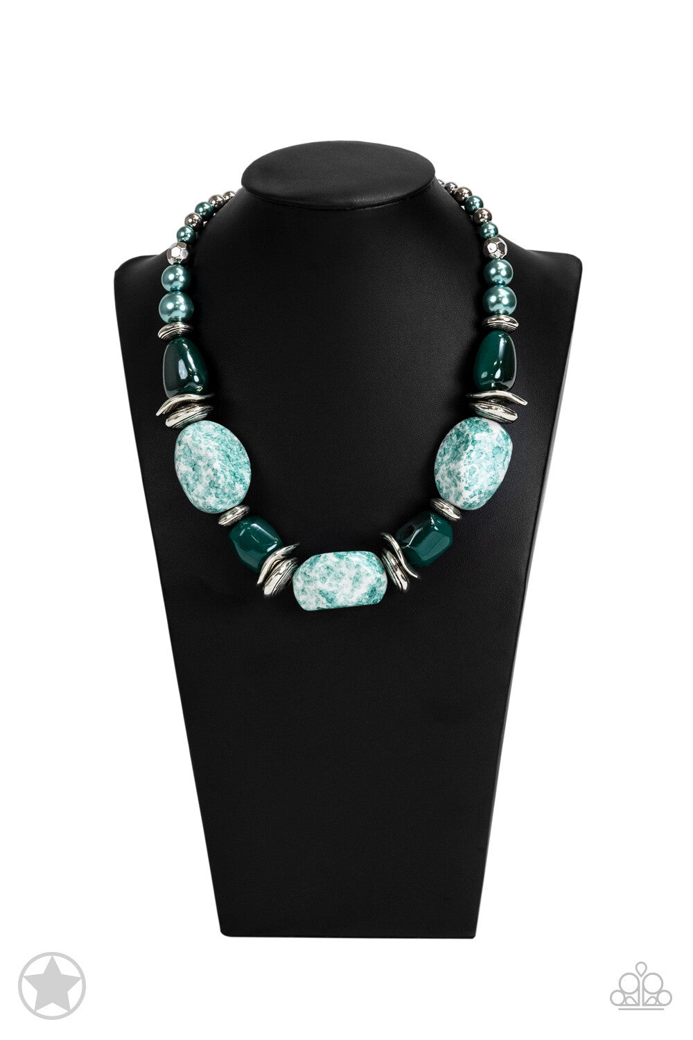 In Good Glazes Jewelry orange, Blue, Black Paparazzi-Jewelry Necklaces.