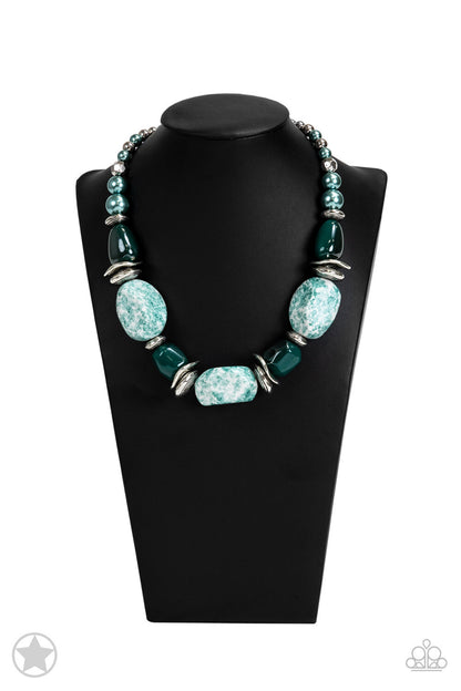 In Good Glazes Jewelry orange, Blue, Black Paparazzi-Jewelry Necklaces.