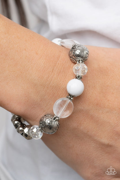 Paparazzi-Jewelry, Pretty Persuasion Purple, White-Bracelets