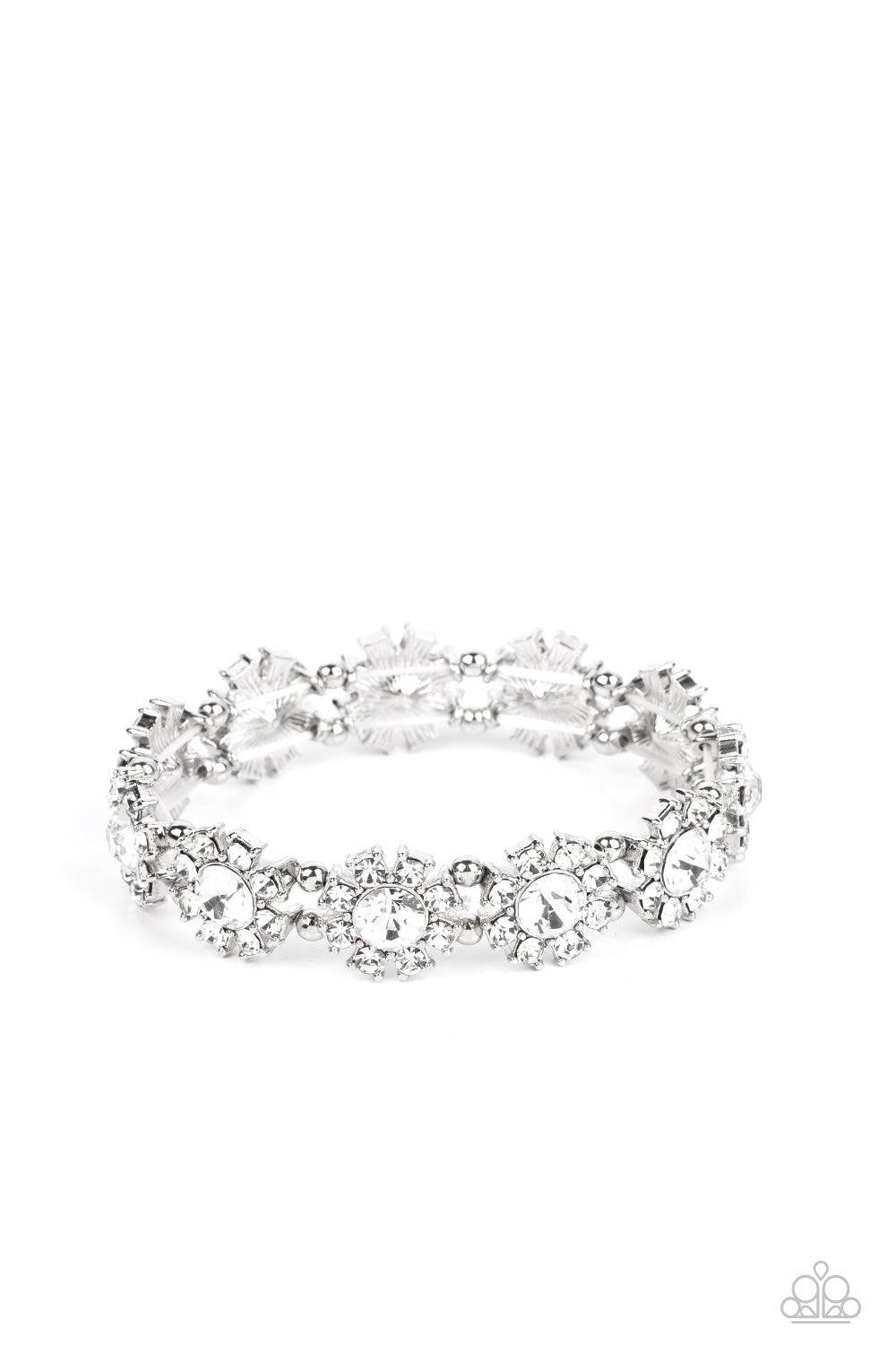 Premium Perennial Multi, White Rhinestones -Paparazzi-Jewelry Bracelets.