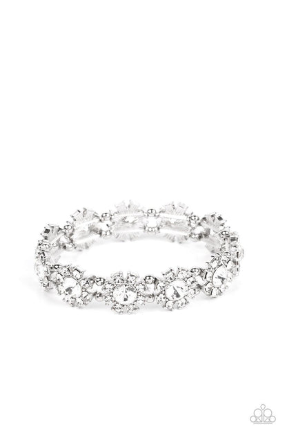 Premium Perennial Multi, White Rhinestones -Paparazzi-Jewelry Bracelets.