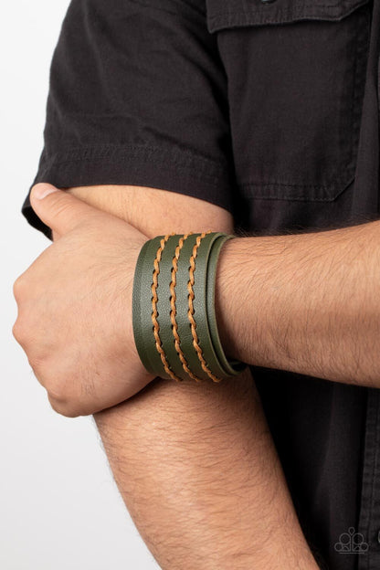 Real Ranchero - Green Leather-Urban-Paparazzi-Jewelry Bracelets