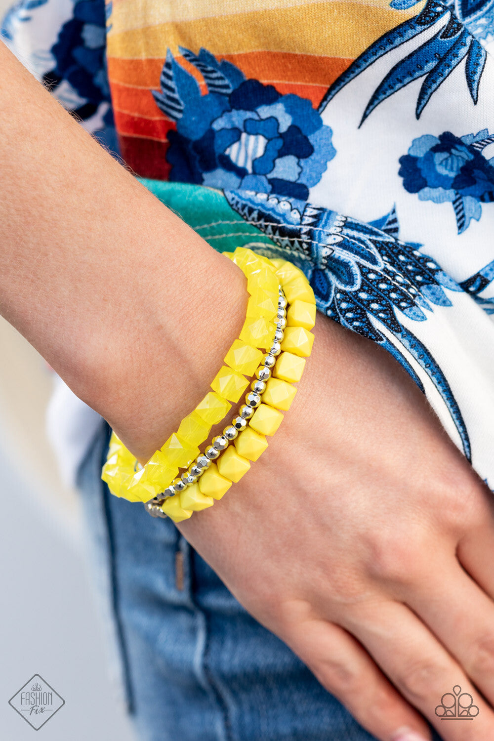 Paparazzi -Jewelry, Glimpses of Malibu Fashion-Fix Yellow Necklaces-Set