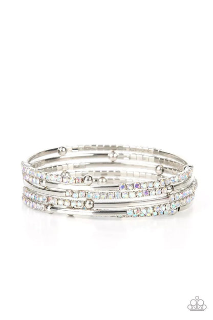 Paparazzi-Jewelry, Marina Masterpiece - White, Silver-Bracelets