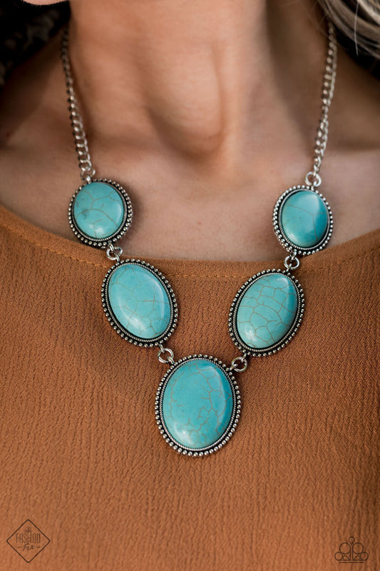 Paparazzi -Jewelry, Simply Santa Fe -Complete Trend Blend, Blue Fashion-Fix-Set.