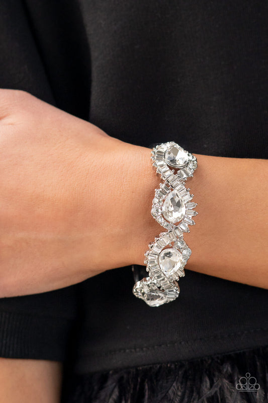 For The Win, White-Paparazzi-Jewelry Bracelets.