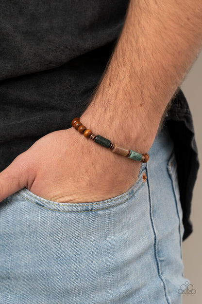 ZEN Most Wanted, Copper, Brown Urban-Paparazzi-Jewelry Bracelet.