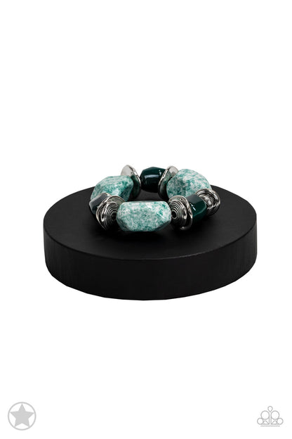 Paparazzi-Jewelry, Glaze of Glory - Peach - Orange, Blue, Black Bracelets
