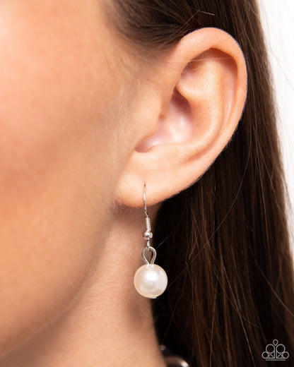 Generously Glossy, White Paparazzi-Jewelry-Necklaces.