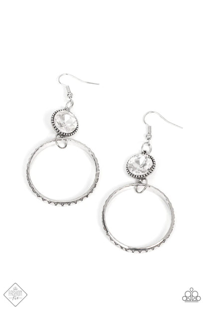 Standalone Sparkle - Copper, White Paparazzi-Jewelry - Earrings