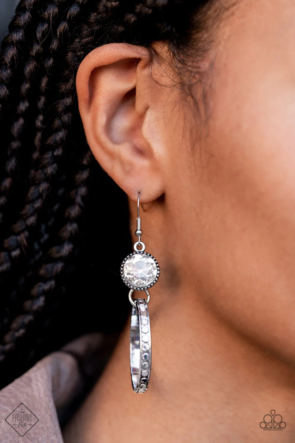 Standalone Sparkle - Copper, White Paparazzi-Jewelry - Earrings