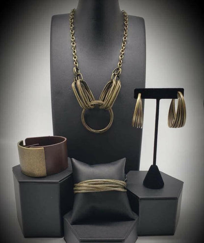 Paparazzi-Jewelry, Magnificent Musings Fashion-Fix, Brass Necklace Set Of 4pces