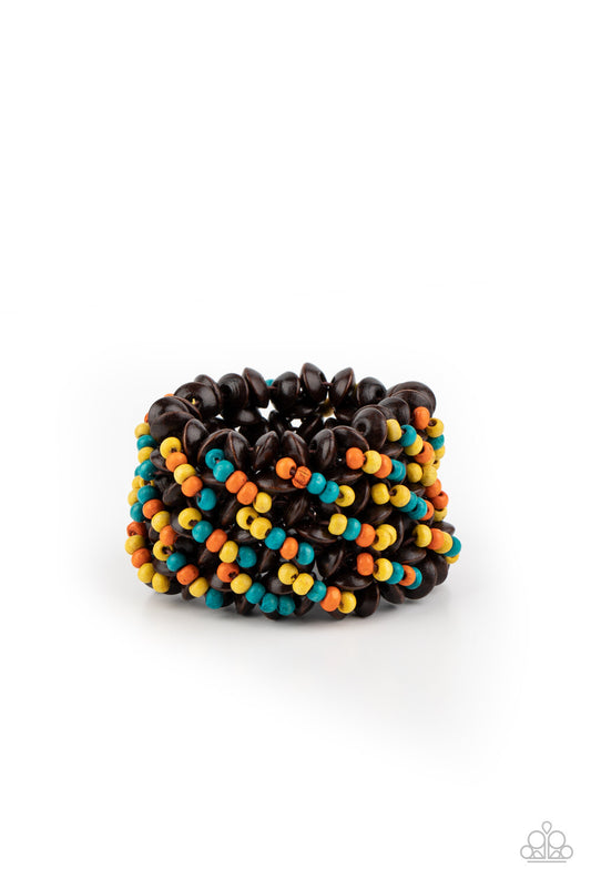 Paparazzi-Jewelry, Cozy in Cozumel - Multi, Pink Wood-Bracelets